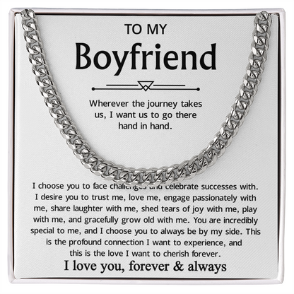 Promise Necklace For Boyfriend, Perfect chain gift for your handsome boyfriend
