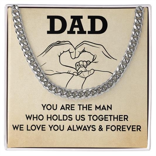 To My Father's Day Necklace - Cuban Chain Necklace for Dad