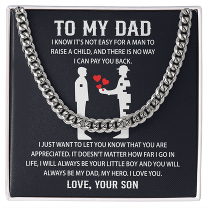 Father's day Necklace Gifts for Dad, Sentimental Gifts for Dad - Christmas Gifts for Dad from Daughter