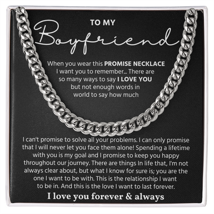 To My Man Necklace, Make your boyfriend stand out with this chain