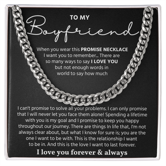 To My Man Necklace, Make your boyfriend stand out with this chain