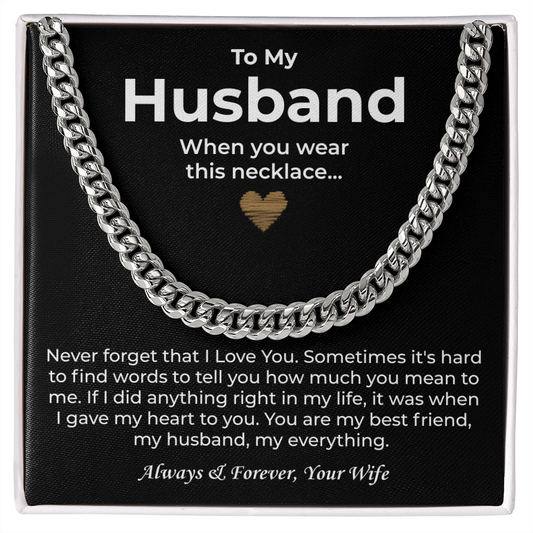Anniversary Necklace For Husband, One chain and your boyfriend's look is upgraded