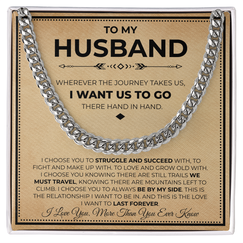 Husband Necklace Gifts From Wife, This chain makes your boyfriend look extra handsome.