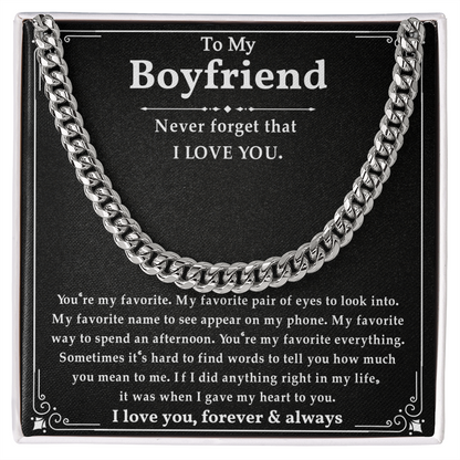 Anniversary Gifts For Boyfriend, This chain makes your boyfriend look handsome