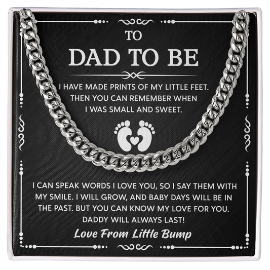 Father's day Gifts for Dad To be, Best Gifts for dad new dad, Cuban Chain Necklace for Dad, Best Gifts for dad, New born Baby Dad's Gifts