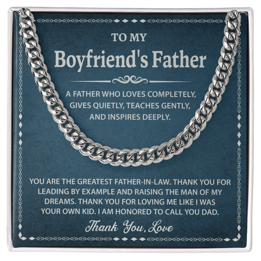 Best Gifts for Boyfriends Dad, Father's Day Gifts for Boyfriends Dad, Cuban Link Chain Gifts for Boyfriends Dad