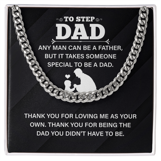 Father's Day Gifts, Step Dad Gifts, Bonus Dad Gifts, Cuban Chain Necklace for Bonus Dad, Father's day Gifts for Stepdad
