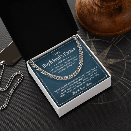 Best Gifts for Boyfriends Dad, Father's Day Gifts for Boyfriends Dad, Cuban Link Chain Gifts for Boyfriends Dad