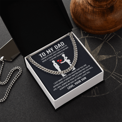 Father's day Necklace Gifts for Dad, Sentimental Gifts for Dad - Christmas Gifts for Dad from Daughter