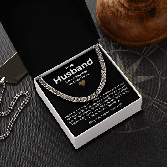 Anniversary Necklace For Husband, One chain and your boyfriend's look is upgraded