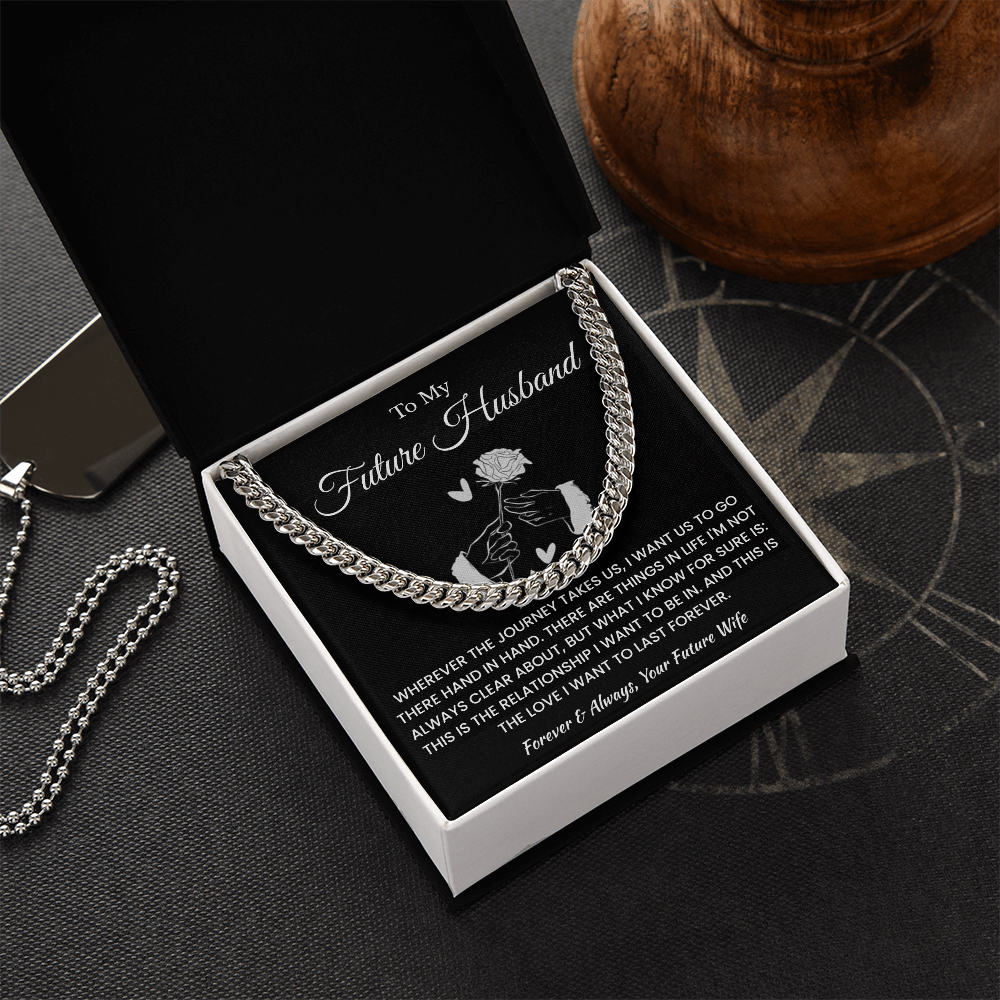 Fiance Necklace Gifts From Fiancee, That chain suits him perfectly