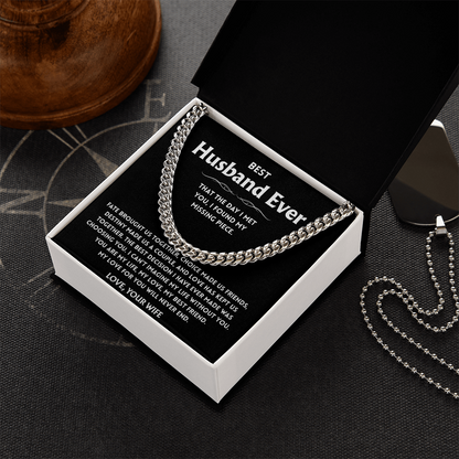 Cuban Link Chain for Husband, Simple chain, serious handsome energy