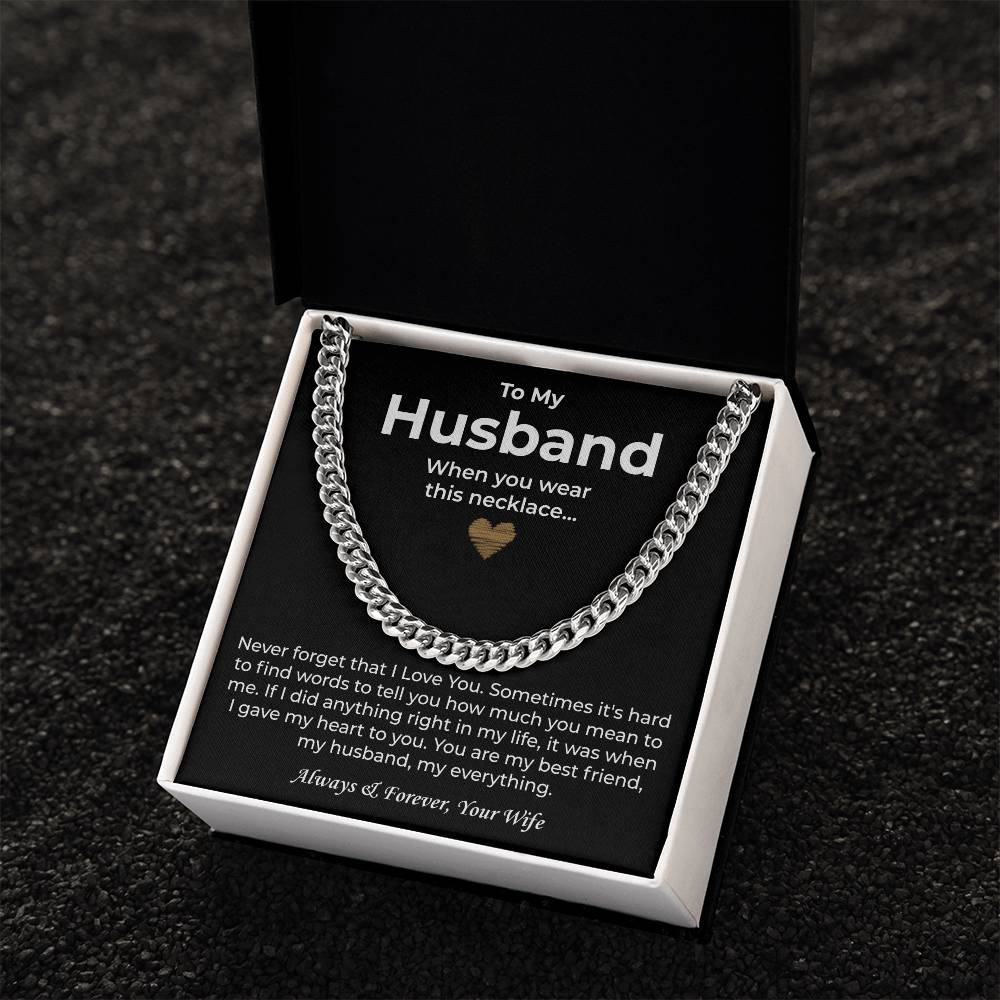Anniversary Necklace For Husband, One chain and your boyfriend's look is upgraded