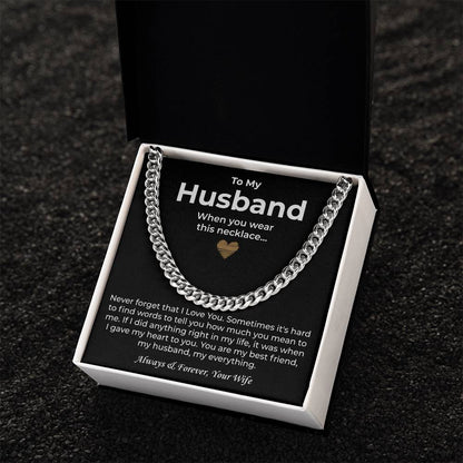 Anniversary Necklace For Husband, One chain and your boyfriend's look is upgraded