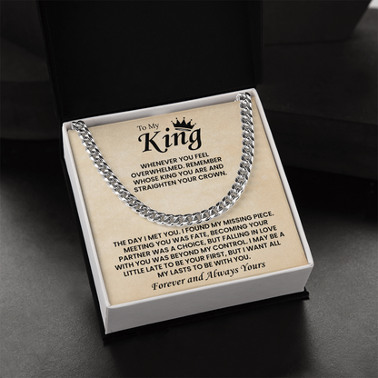 Cuban Chain Necklace For Men Romantic Gift, This chain adds instant charm to your boyfriend's style