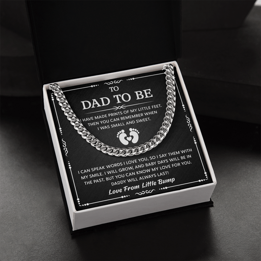 Father's day Gifts for Dad To be, Best Gifts for dad new dad, Cuban Chain Necklace for Dad, Best Gifts for dad, New born Baby Dad's Gifts