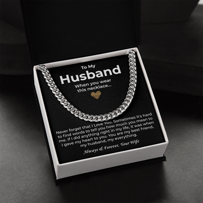 Anniversary Necklace For Husband, One chain and your boyfriend's look is upgraded