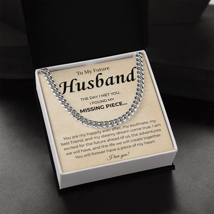 Promise Necklace Gifts For Future Husband, This chain upgraded his look