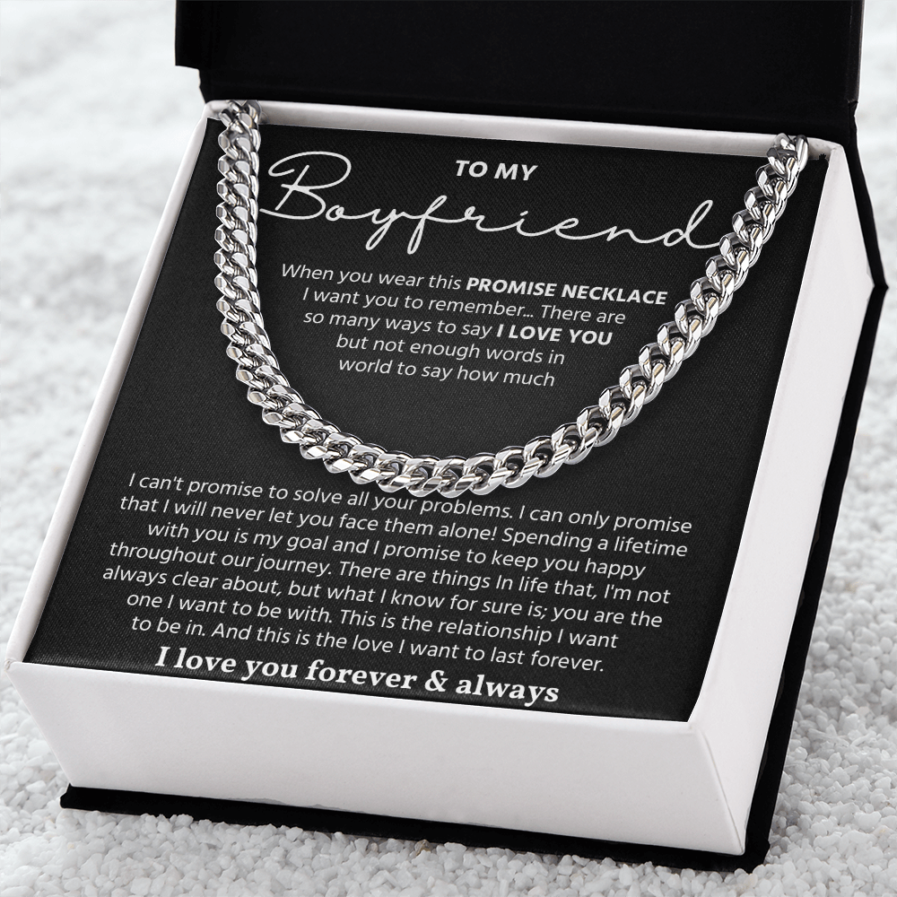 To My Man Necklace, Make your boyfriend stand out with this chain