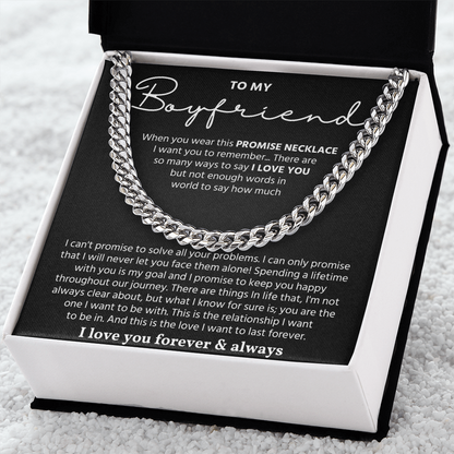 To My Man Necklace, Make your boyfriend stand out with this chain
