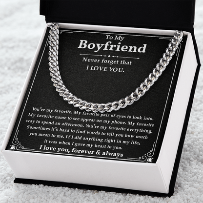 Anniversary Gifts For Boyfriend, This chain makes your boyfriend look handsome