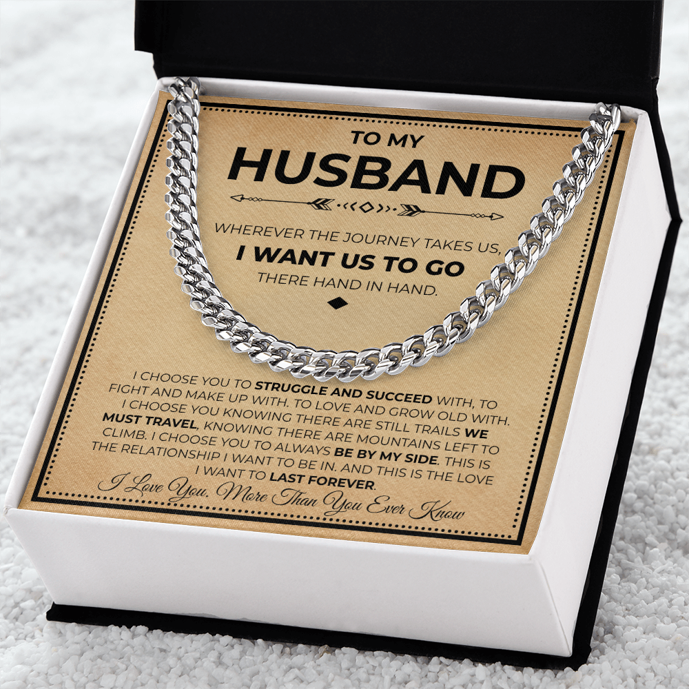 Husband Necklace Gifts From Wife, This chain makes your boyfriend look extra handsome.