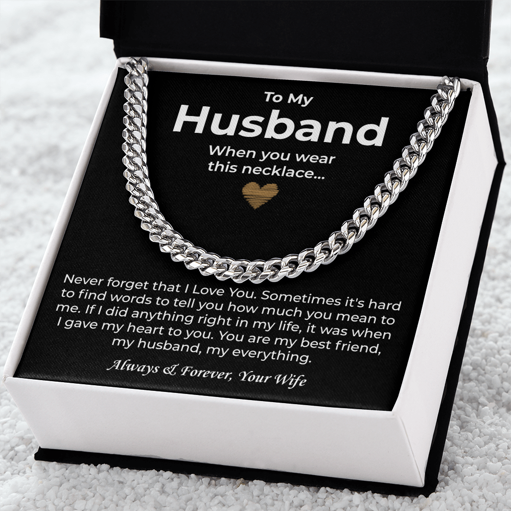 Anniversary Necklace For Husband, One chain and your boyfriend's look is upgraded