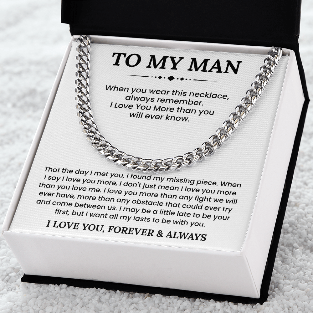 Birthday Valentines Day Necklace Gifts For Him, This chain adds instant charm to your boyfriend's style