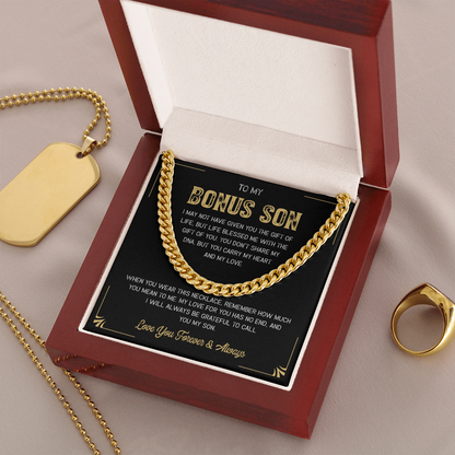 To My Bonus Son - a Gift of Love & Blessing From Mom & Dad