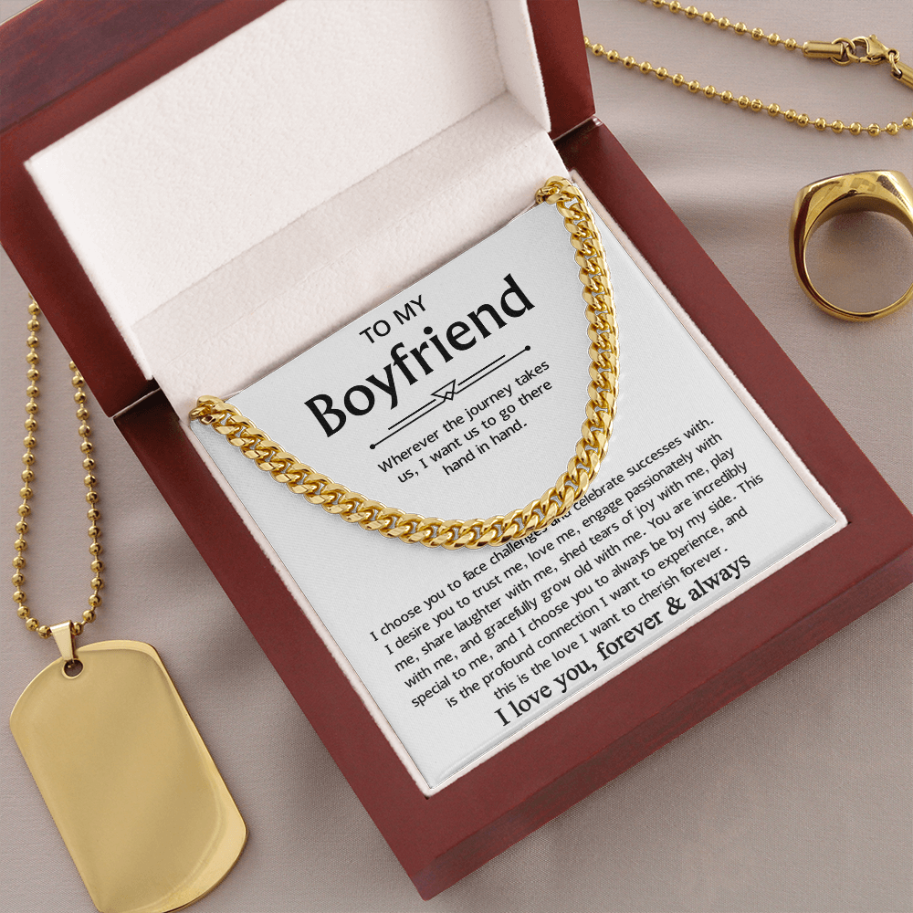 Promise Necklace For Boyfriend, Perfect chain gift for your handsome boyfriend