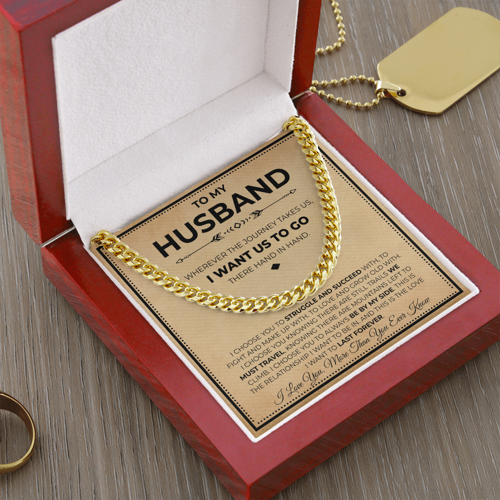Husband Necklace Gifts From Wife, This chain makes your boyfriend look extra handsome.