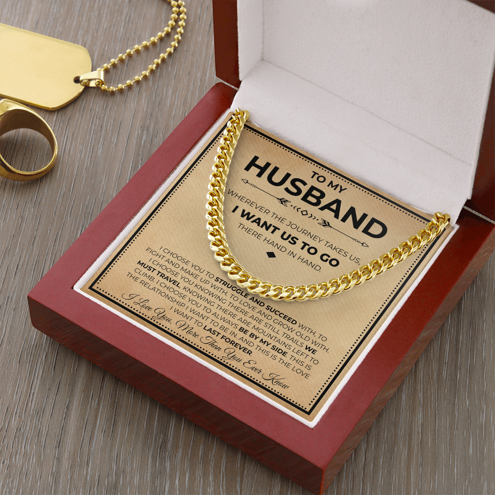 Husband Necklace Gifts From Wife, This chain makes your boyfriend look extra handsome.