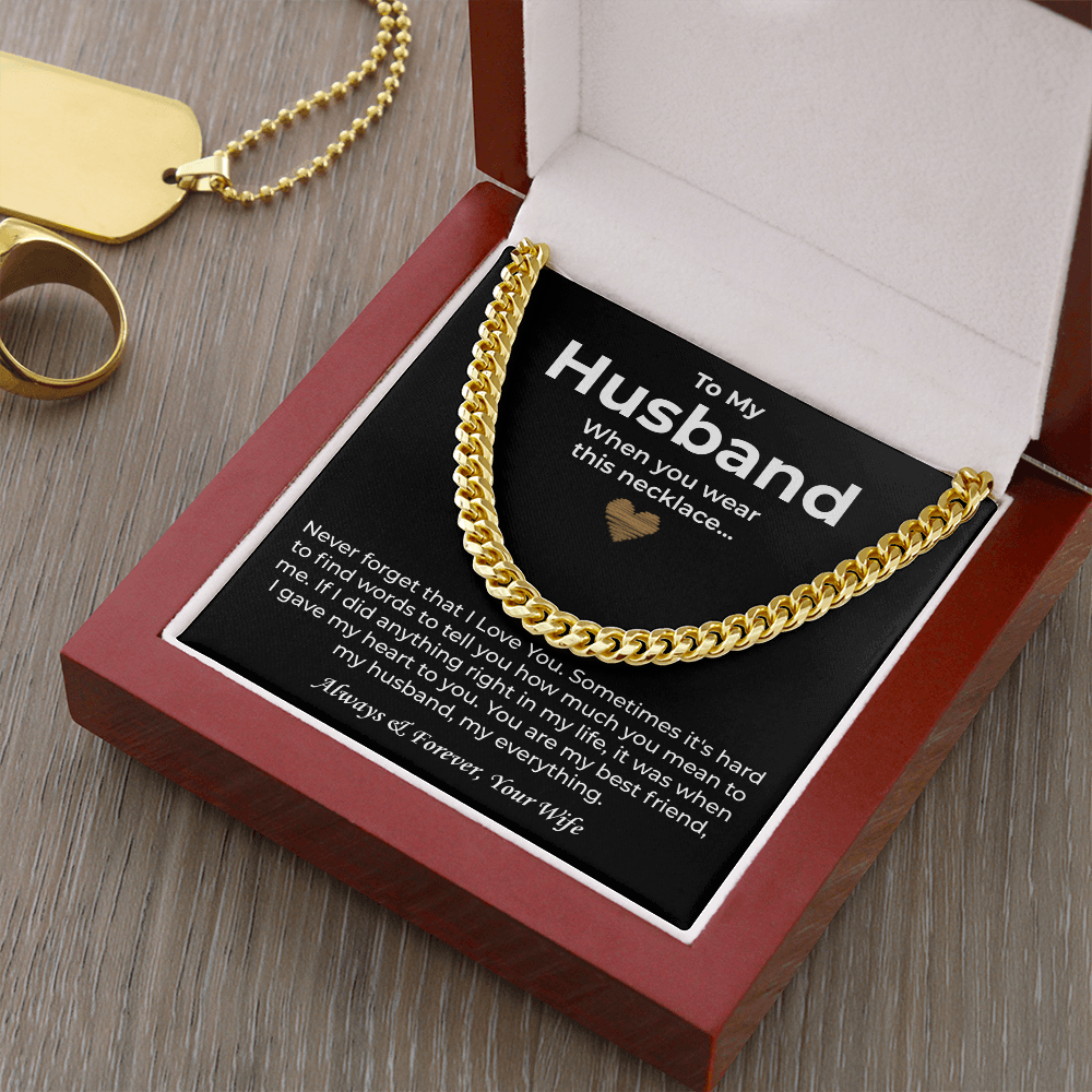 Anniversary Necklace For Husband, One chain and your boyfriend's look is upgraded