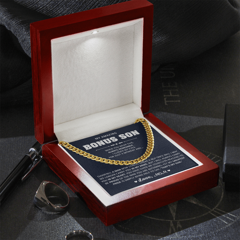 Bonus Son Birthday Blessing From Parents Necklace for Son