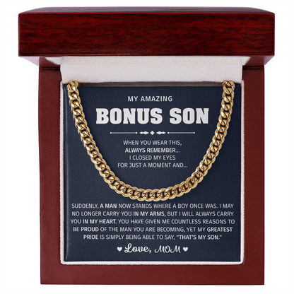 Bonus Son Birthday Blessing From Parents Necklace for Son
