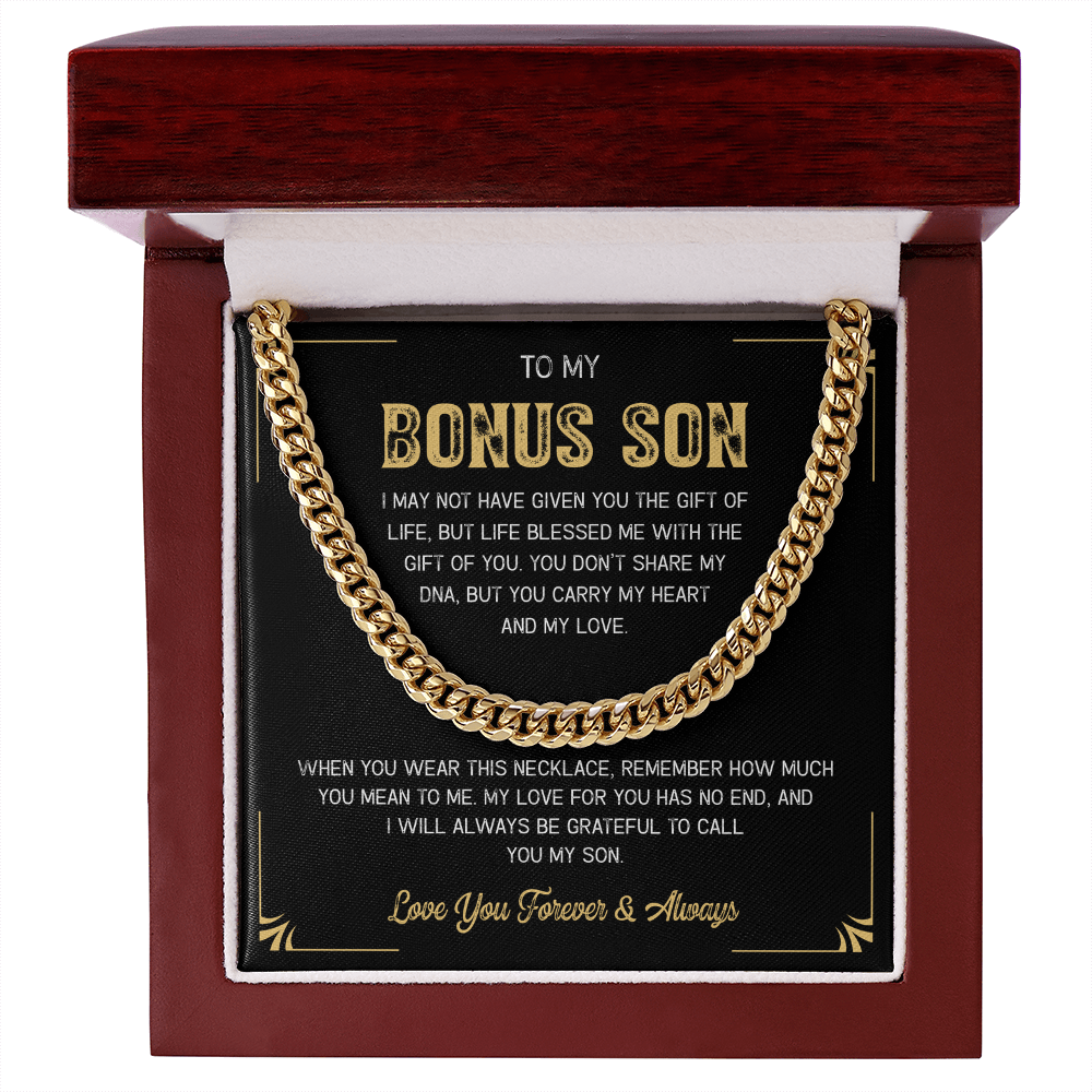 To My Bonus Son - a Gift of Love & Blessing From Mom & Dad