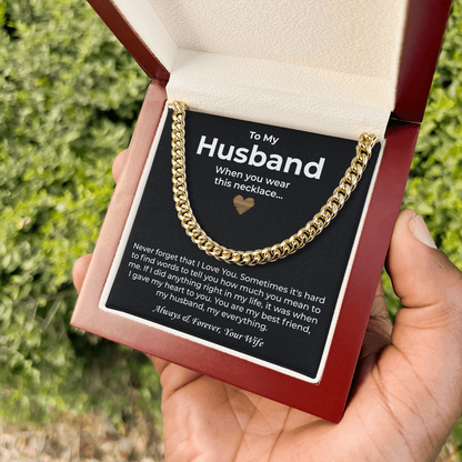 Anniversary Necklace For Husband, One chain and your boyfriend's look is upgraded