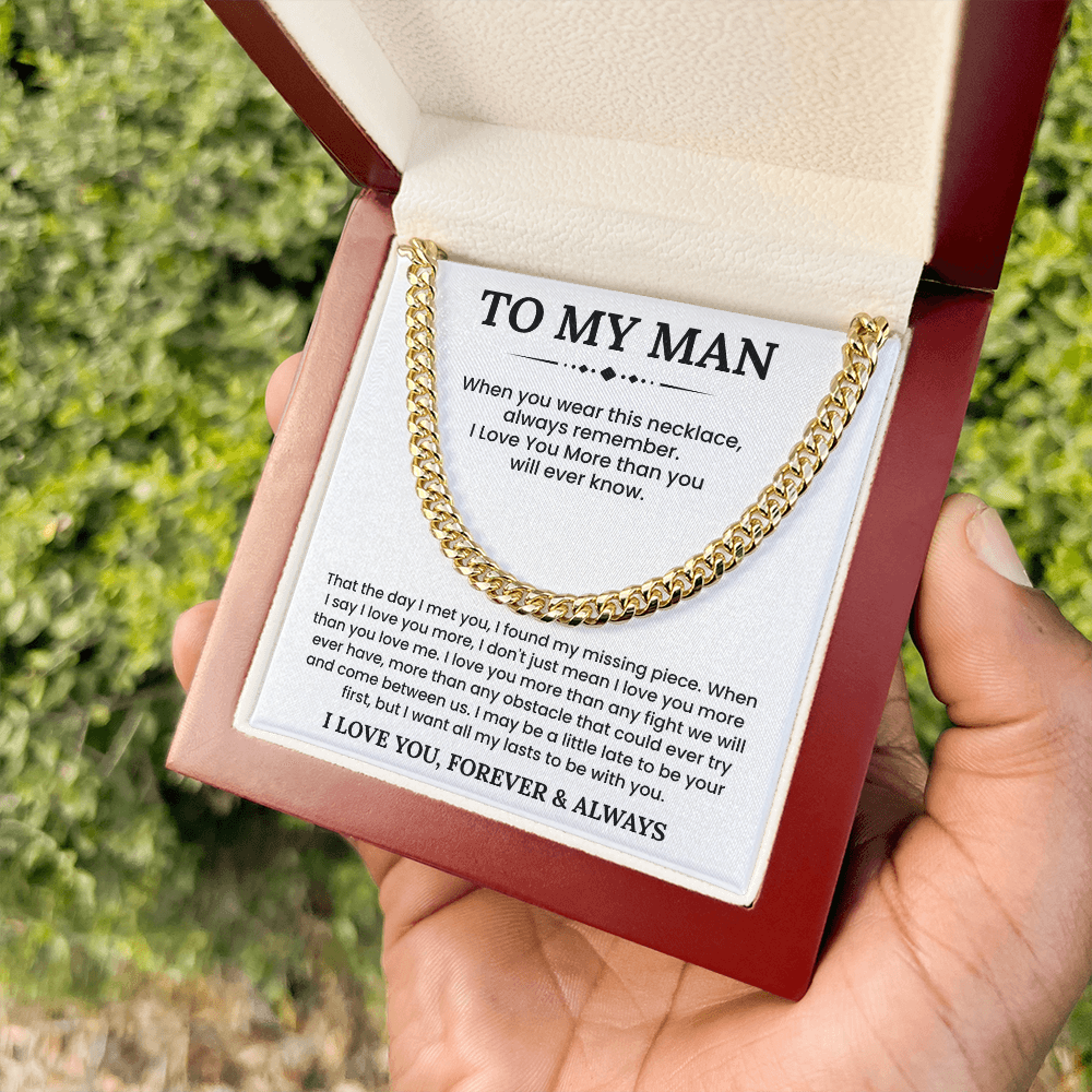 Birthday Valentines Day Necklace Gifts For Him, This chain adds instant charm to your boyfriend's style