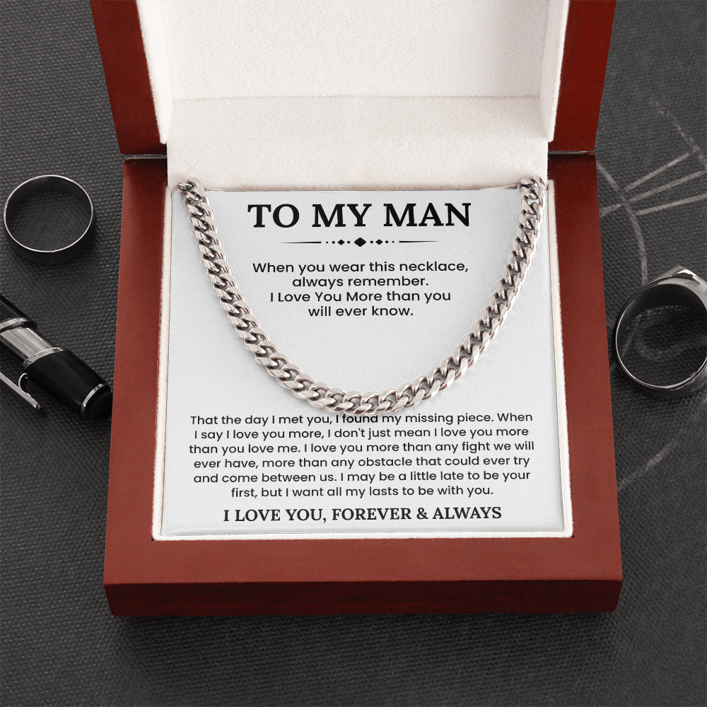 Birthday Valentines Day Necklace Gifts For Him, This chain adds instant charm to your boyfriend's style