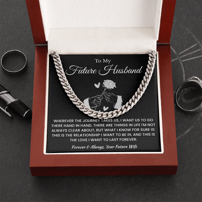 Fiance Necklace Gifts From Fiancee, That chain suits him perfectly