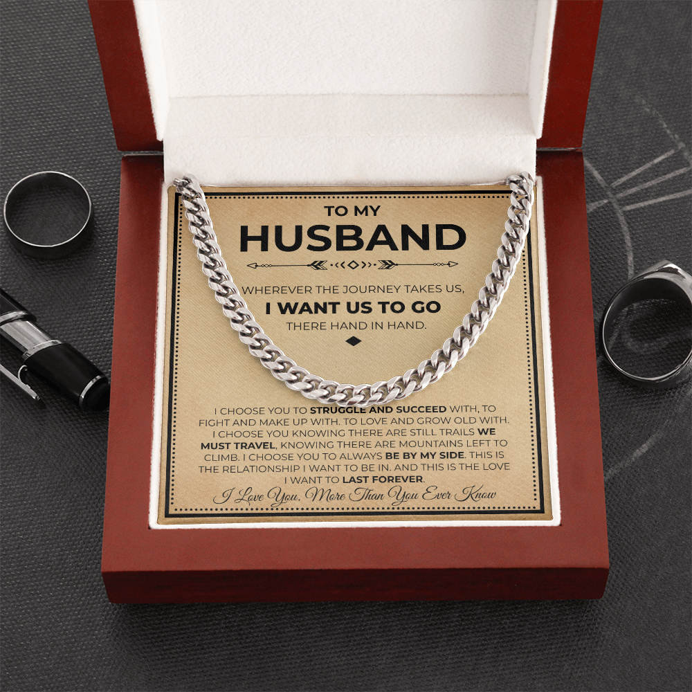 Husband Necklace Gifts From Wife, This chain makes your boyfriend look extra handsome.