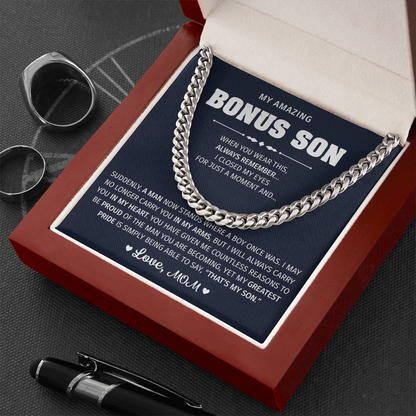 Bonus Son Birthday Blessing From Parents Necklace for Son