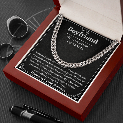 Anniversary Gifts For Boyfriend, This chain makes your boyfriend look handsome