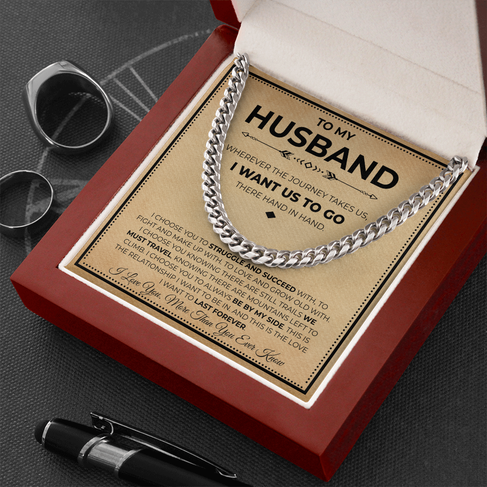 Husband Necklace Gifts From Wife, This chain makes your boyfriend look extra handsome.
