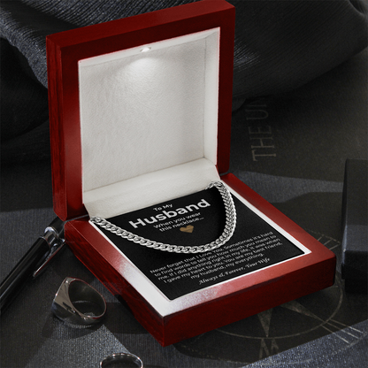 Anniversary Necklace For Husband, One chain and your boyfriend's look is upgraded