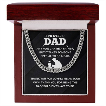 Cuban Chain Necklace for Bonus Dad, Father's Day Gifts
