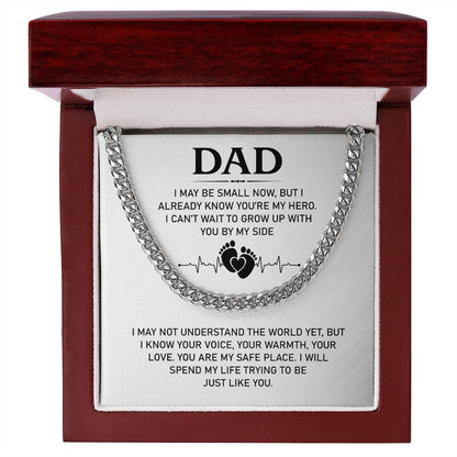Father's Day Gifts for New Dad, Cuban Chain Necklace for Dad