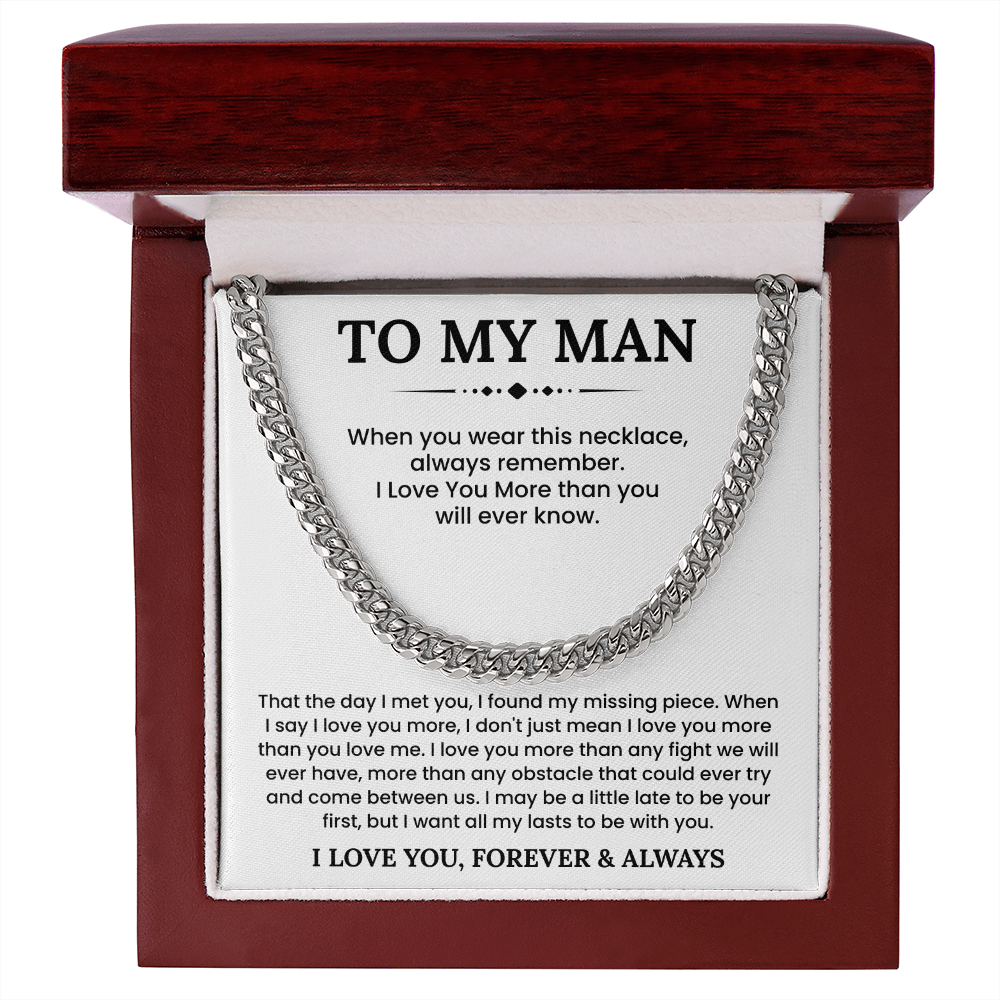 Birthday Valentines Day Necklace Gifts For Him, This chain adds instant charm to your boyfriend's style