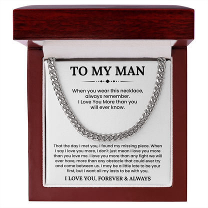 Birthday Valentines Day Necklace Gifts For Him, This chain adds instant charm to your boyfriend's style