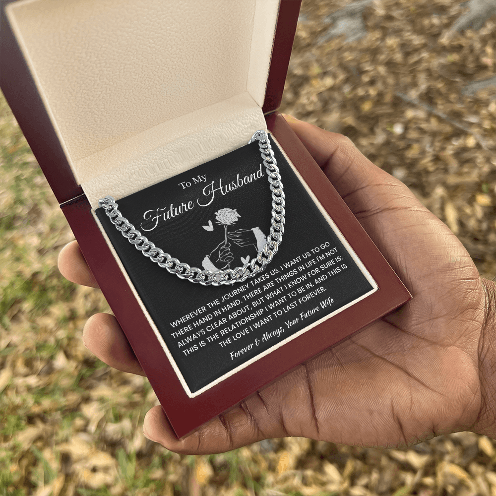 Fiance Necklace Gifts From Fiancee, That chain suits him perfectly